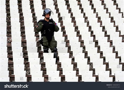 Belgrade Serbia 04142018 Serbian Gendarmerie Providing Stock Photo