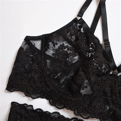 Feather Sexy Transparent Lingerie Pcs Set Power Day Sale