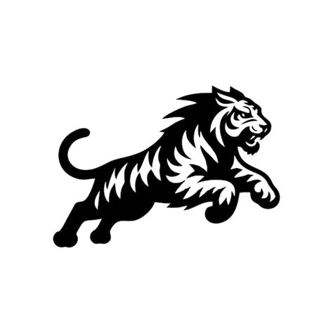 Premium Vector | Black tiger vector logo tiger logo design illustration