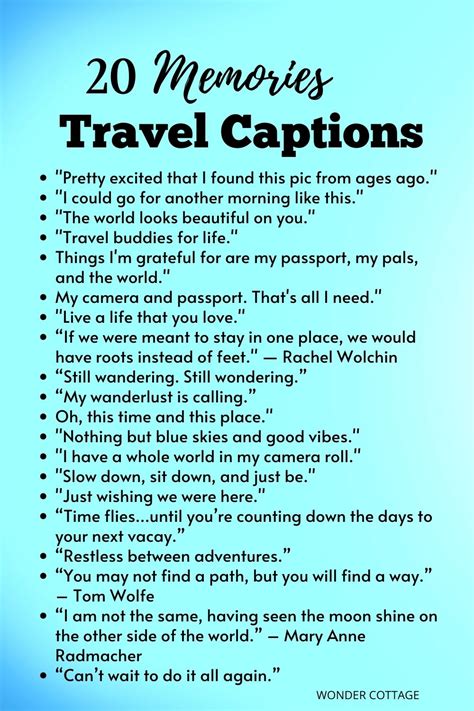 190 Travel Captions For Instagram And Facebook Wonder Cottage