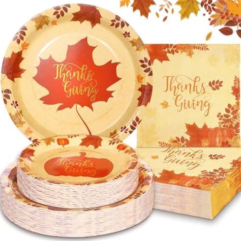 Amazon Boocikey 150PCS Thanksgiving Paper Plates Thanksgiving