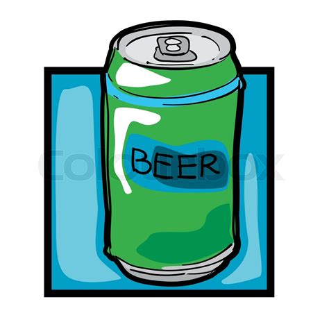 Classic clip art graphic icon with beer can | Stock vector | Colourbox