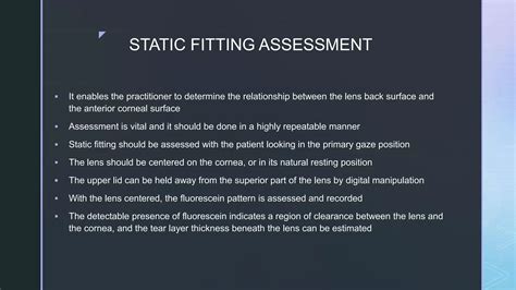 Fitting Spherical Rigid Gas Permeable Contact Lens Ppt