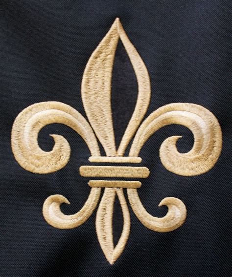 Embroidered Fleur De Lis Tote Etsy