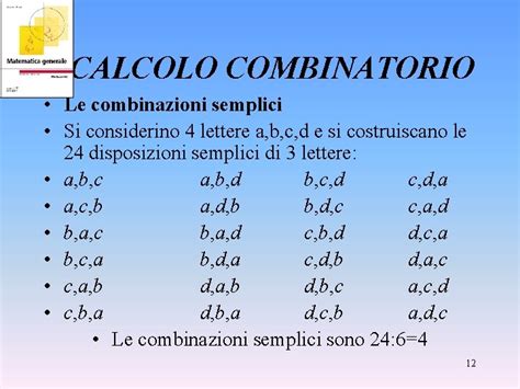 CALCOLO COMBINATORIO Principio Fondamentale Del Calcolo Combinatorio Se