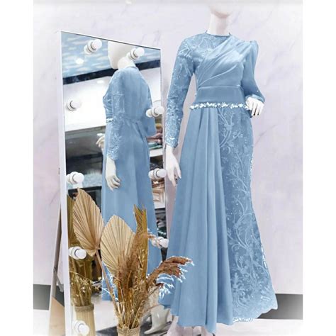 Jual Dress Duyung Chanelia Dress Model Baru Gamis Muslim Dress