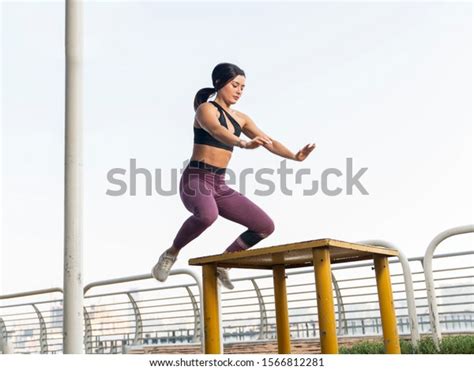 Beautiful Brunette Fitness Model Wearing Black Stock Photo Shutterstock