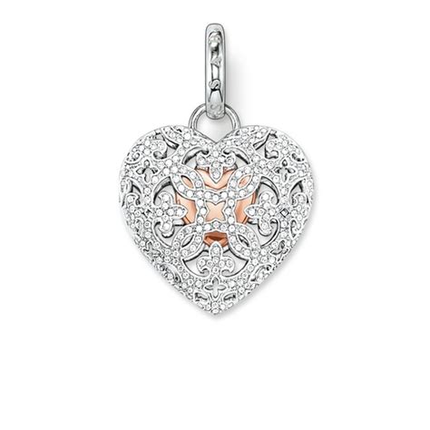 Thomas Sabo Sterling Silver Glam Soul Anhänger Herz Medaillon Pavé