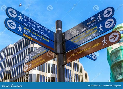 Street Signs Marking the Direction To the Famous Sites To Visit in ...