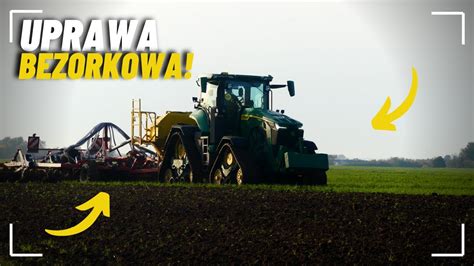 Uprawa bezorkowa i wybieranie kukurydzy z rękawów 2x John Deere 3x