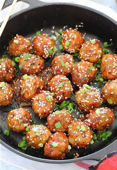 Baked Teriyaki Chicken Meatballs Air Fryer Baked Chicken Meatballs