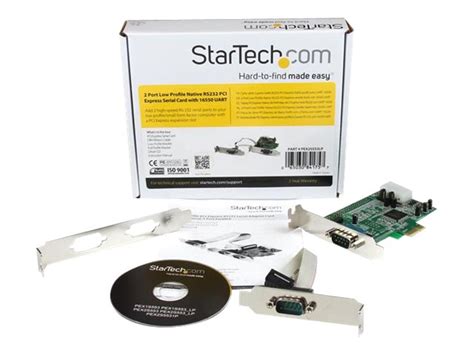 Startech Carte Pci Express Faible Encombrement Avec Ports Serie