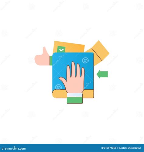 Oath Flat Icon Stock Vector Illustration Of Promise 213674352