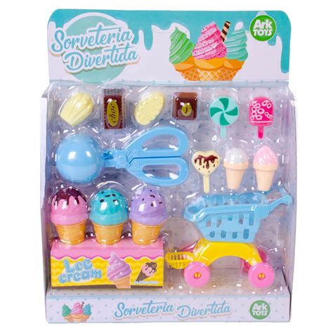 Kit Cozinha Infantil Sorvete Colher E Acessorios Sorveteria