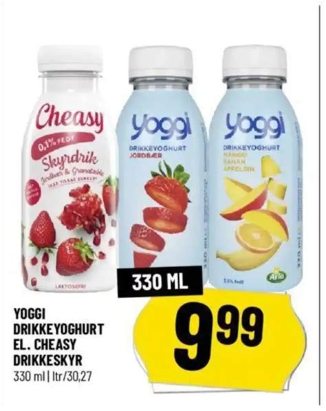 Yoggi Drikke Yoghurt El Cheasy Drikkeskyr Tilbud Hos L Vbjerg