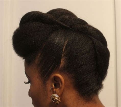 French Roll Updo For Medium Natural Hair Natural Hair Styles Natural