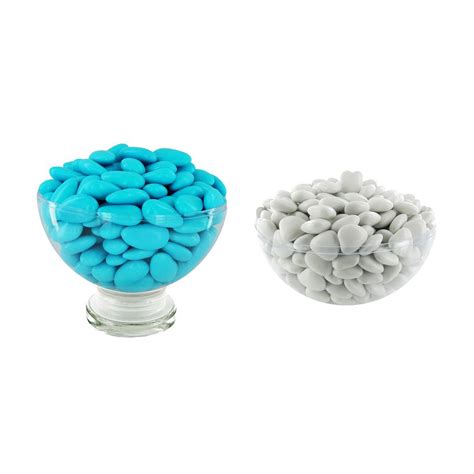 Dragées 43 d amande TURQUOISE brillant 1kg Mini coeurs chocolat 71