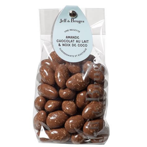 Dragées chocolat Sachet Amandes Chocolat et noix de coco 230 g Jeff