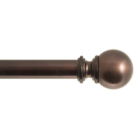 Allen Roth In To In Sienna Bronze Steel Single Curtain Rod At