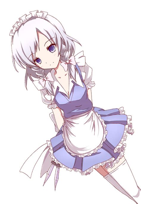 Safebooru Blue Eyes Hairband Izayoi Sakuya Knife Kuroi Hitsuji Maid