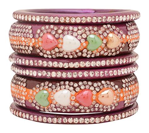 Buy New Dimond Churi Center Lac Bangle Set For Women 2 8 New