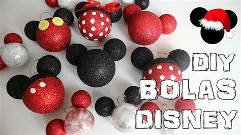 DIY BOLAS ESFERAS DE NAVIDAD DISNEY De MICKEY Y MINNIE MOUSE