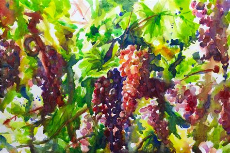 Painting Grape Vines in Watercolor Watercolor Painting Tutorial