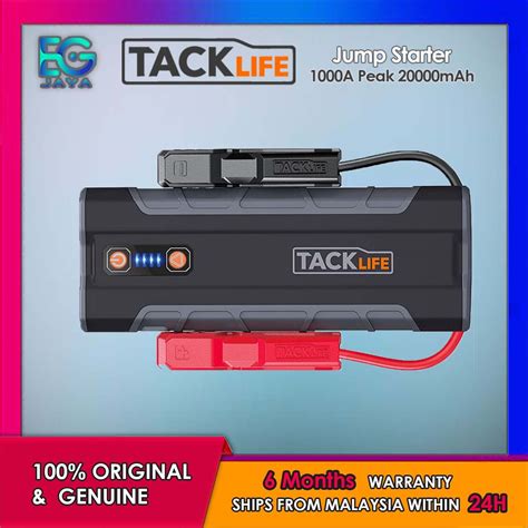 Tacklife T8 Max Jump Starter 1000a Peak 20000mah 12v Car Jumper All Gas Up To 6 5l Diesel