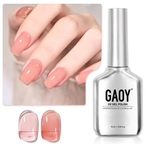 GAOY Jelly Nude Esmalte de uñas en gel onzas líquidas esmalte de gel translúcido rosa