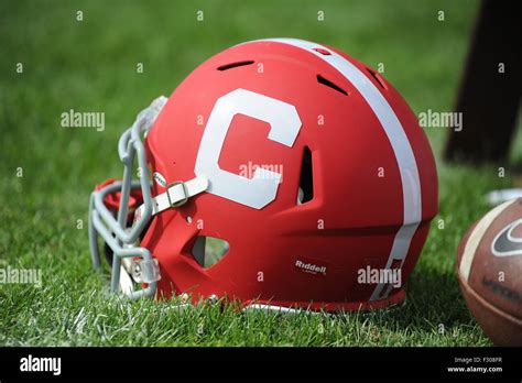 Cornell Football Helmet Taken During A Game Between The Yale Bulldogs