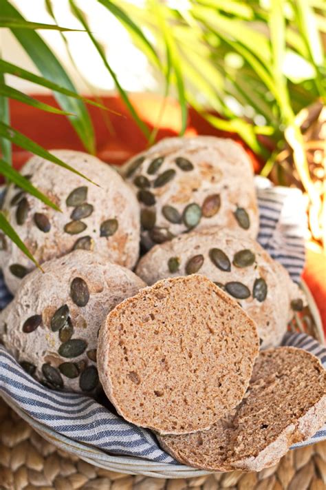 Glutenfreie Vollkornbrötchen mit Braunhirsemehl ohne Hefe Aha Foods