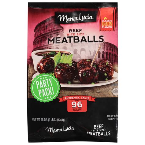 Save On Mama Lucia Meatballs Beef Bite Size Fully Cooked Frozen Order