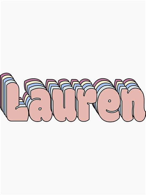 Lauren Name Sticker By Ashleymanheim Redbubble