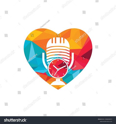 Podcast Time Vector Logo Design Template Stock Vector (Royalty Free ...