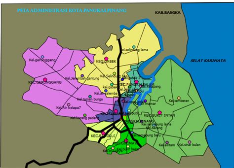 Peta Pangkal Pinang Lengkap Dengan Nama Kecamatan Lamudi