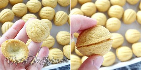 Walnut Shaped Cookies With Dulce De Leche Filling Oreshki Olga In