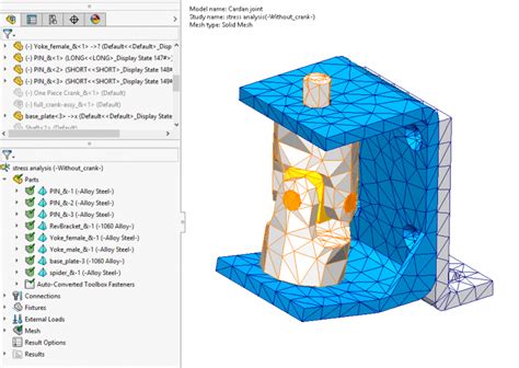 SOLIDWORKS Simulation 2020 Mixed Draft And High Quality Mesh