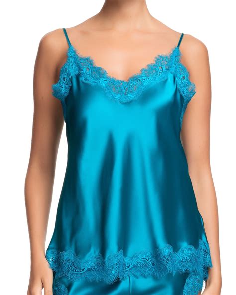 Sainted Sisters Silk Camisole Jewel Blue French Bikini