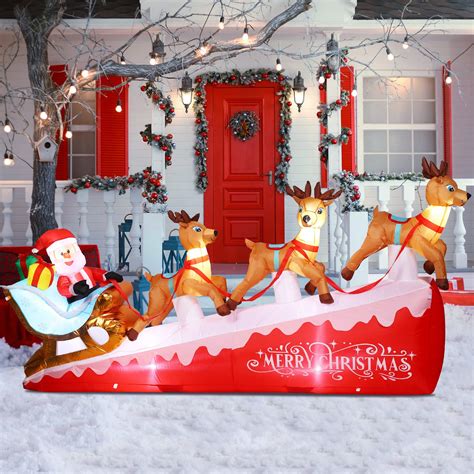 Buy 9 Ft Wide Christmas Inflatables Decorations Merry Christmas