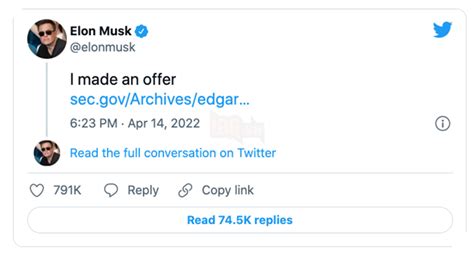 Elon Musk đưa Ra Lời đề Nghị Mua đứt Twitter Với Giá 41 Tỷ Usd