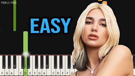 Dua Lipa Houdini Easy Piano Tutorial By Pianella Piano Youtube