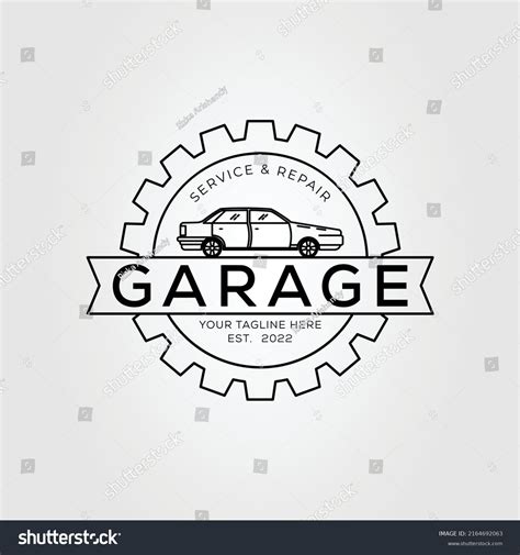 Garage Car Vehicle Workshop Logo Vector Stock Vector (Royalty Free ...