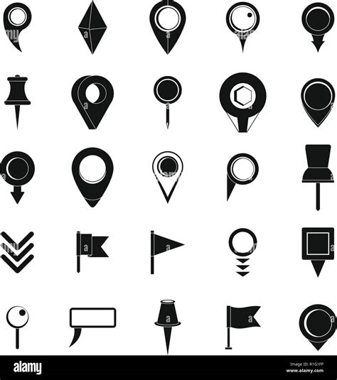 Iconos De Puntero Del Mapa Ilustraci N Simple De Iconos Vectoriales