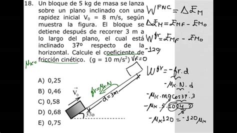 Como Calcular El Trabajo De La Fuerza De Rozamiento Youtube