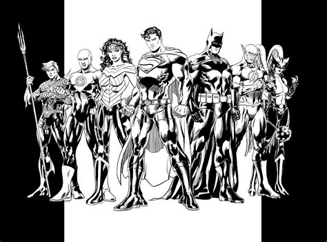 Jim Lee Justice League Retake - Inks by LarryKingUndead on DeviantArt