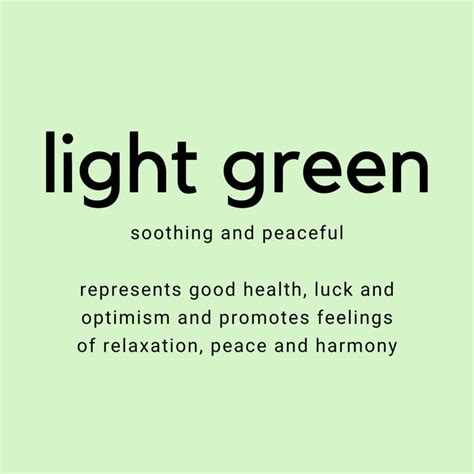 Light Green | Color meanings, Green color meaning, Colour psychology