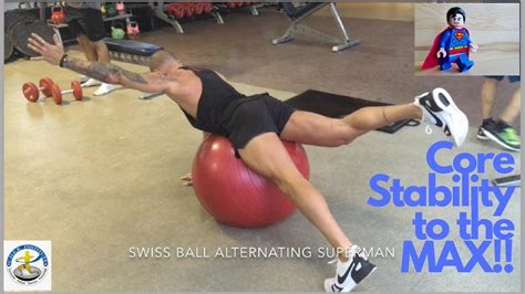 Alternating Superman On A Swiss Ball Core Stability Training Paul