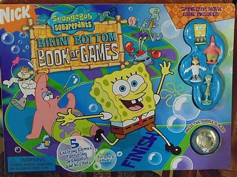 Spongebob Squarepants Bikini Bottom Book Of Games Mini Figure Tokens Rare