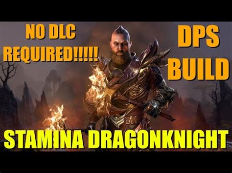 ESO Stamina Dragonknight DPS Build FREE TO PLAY Completely F2P StamDK