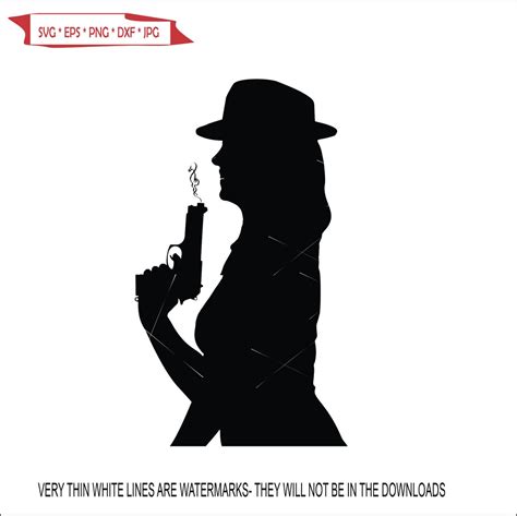 Female Hot Hand Gun Blow Smoke After Shot Mobster Mafia Gangster Woman Girlie Lady Sexy Flirt